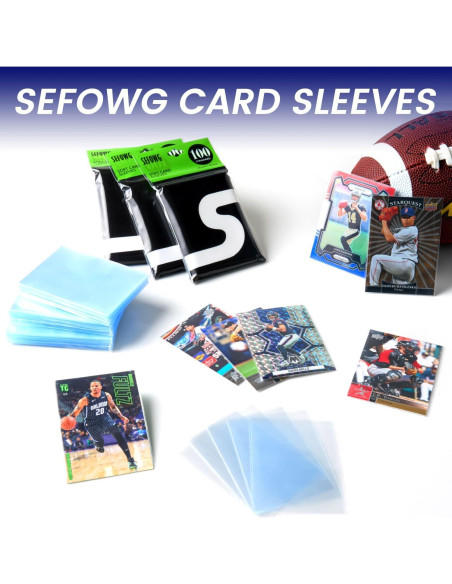 1200 Fundas de Cartas Coleccionables SEFOWG Transparentes 1200 Fundas de Cartas Coleccionables SEFOWG Transparentes