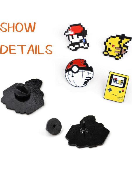 Pines de Esmalte Pounchi Pixel Game - Set de 4 Pcs - 2.03 a 3.81 cm Pines de Esmalte Pounchi Pixel Game - Set de 4 Pcs - 2.03 a 3.81 cm