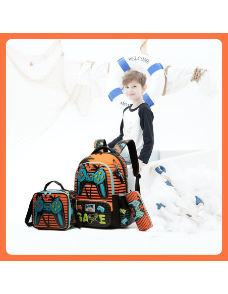 Mochila Escolar Meetbelify para Niños con Bolsa de Almuerzo 42x30cm Mochila Escolar Meetbelify para Niños con Bolsa de Almuerzo 42x30cm