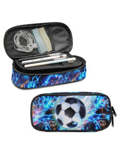 Estuche de Lápices Multifuncional Ansteade Fútbol Claro 22.1cm