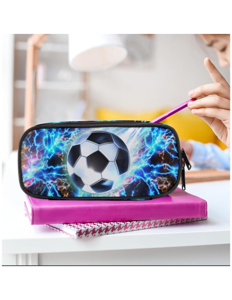 Estuche de Lápices Multifuncional Ansteade Fútbol Claro 22.1cm Estuche de Lápices Multifuncional Ansteade Fútbol Claro 22.1cm