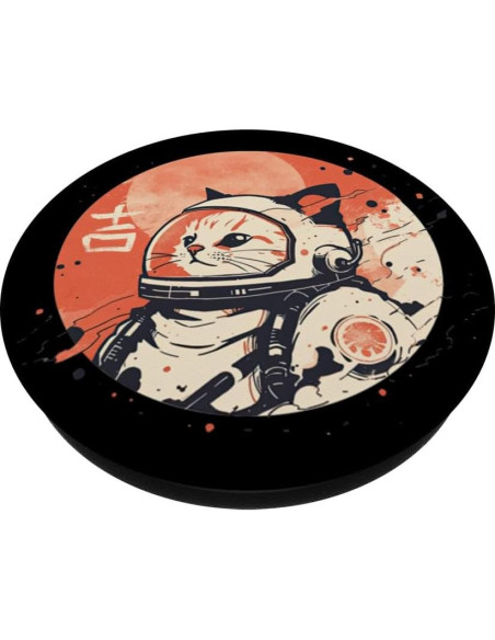 PopSockets Gato Espacial Retro Japonés 50s Kanji Adhesivo PopSockets Gato Espacial Retro Japonés 50s Kanji Adhesivo