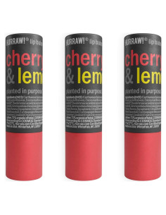 Bálsamo Labial Orgánico Hurraw! Cereza y Limón - Paquete de 3