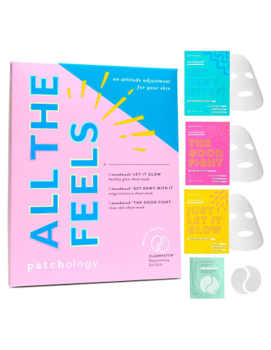 Mascarillas de Tela Patchology - Hidratantes y Revitalizantes - Juego de 3