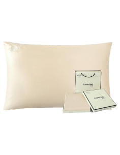Funda de Almohada 100% Seda de Morera CANNONG Reina Champán