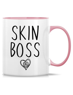 Taza de Cerámica Retreez 11 Oz Blanca con Asa Rosa