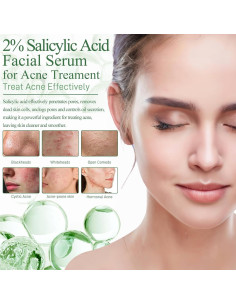 Suero Facial Onkessy 29.57 ml - 2% Ácido Salicílico y Niacinamida 2