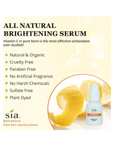 Suero Facial Iluminador Sia Botanics 30ml Vitamina C Natural 2