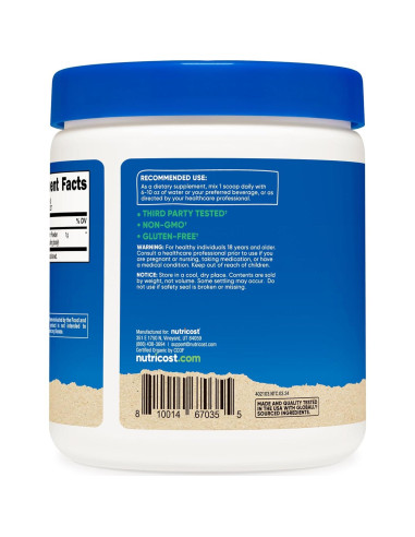 Nutricost Polvo de Hongo Chaga Orgánico 226.8g - Sin Gluten