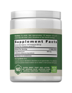 Polvo de Hongo Chaga Horbaach 283.5g Vegano Sin Gluten 2