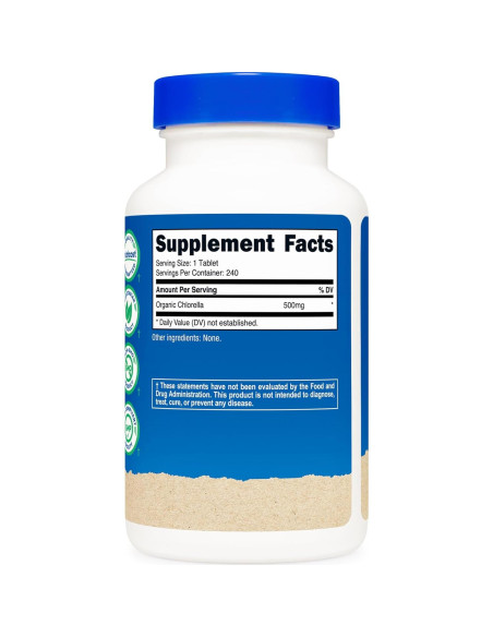 Chlorella Orgánica Nutricost 500mg - 240 Tabletas Sin Gluten Chlorella Orgánica Nutricost 500mg - 240 Tabletas Sin Gluten