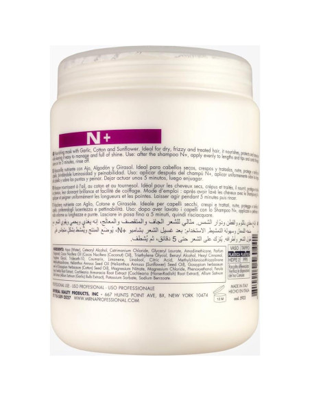 Mascarilla Nutritiva Mirna Professional N+ 1000ml con Ajo y Aceites Mascarilla Nutritiva Mirna Professional N+ 1000ml con Ajo y Aceites