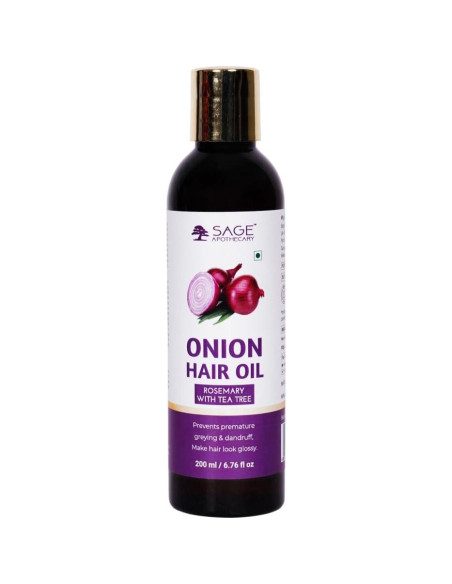 Aceite Capilar Natural Fusión Sage Apothecary 200 ml - Cebolla, Romero, Árbol del Té Aceite Capilar Natural Fusión Sage Apothecary 200 ml - Cebolla, Romero, Árbol del Té