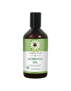 Aceite de Moringa Virgen 100% Puro Organic Veda 473 ml