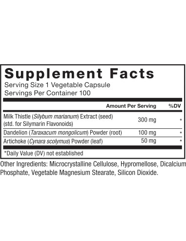 Suplemento Hepático Cardosanto Force Factor 300mg 100 Cápsulas