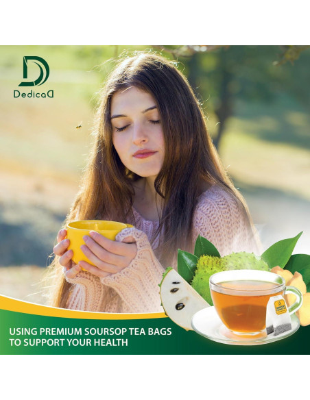 Bolsitas de Té DEDICAD Soursop con Jengibre 30x2g - Sin Cafeína Bolsitas de Té DEDICAD Soursop con Jengibre 30x2g - Sin Cafeína