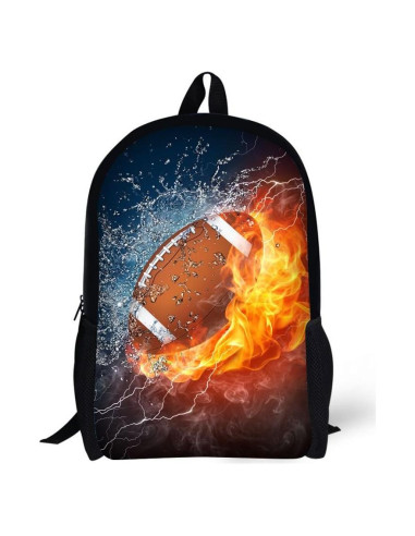 Mochila Deportiva 43 cm Negra para Niños - Poliéster Resistente