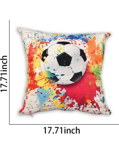 Funda de Almohada de Fútbol ShiQiao Spl 45x45cm con Cremallera 2