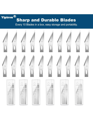 Juego de Cuchillos de Manualidades Yipinve 62PCS - Acero Carbono