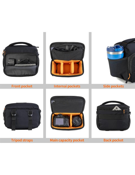 Bolsa de Cámara Vogano Impermeable para DSLR y Mirrorless Bolsa de Cámara Vogano Impermeable para DSLR y Mirrorless