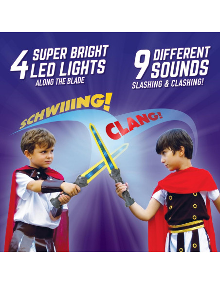 Espadas de Luz LED Geospace Gladiador 18" - 2 Pack para Niños y Adultos Espadas de Luz LED Geospace Gladiador 18" - 2 Pack para Niños y Adultos