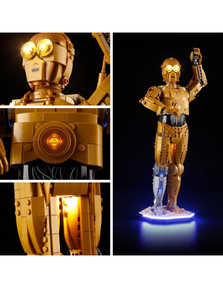 Kit de Iluminación LED LIGHTAILING para Lego 75398 C-3PO Kit de Iluminación LED LIGHTAILING para Lego 75398 C-3PO