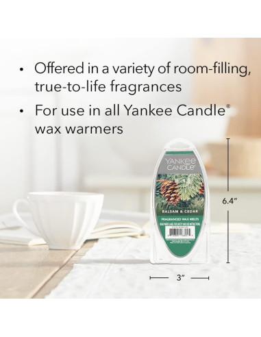 Ceritas Derretidas Yankee Candle Balsamo y Cedro - 18 Unidades