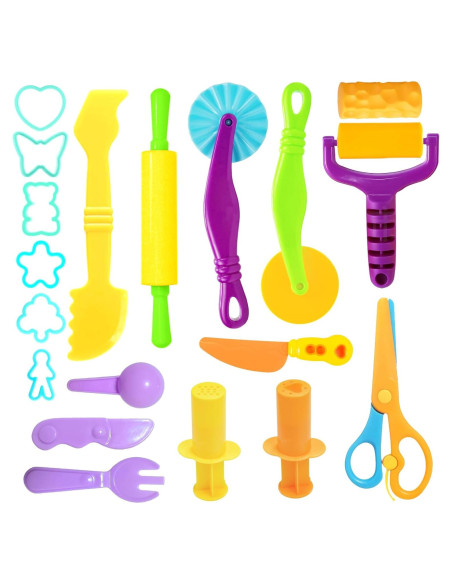 Juego de Herramientas de Plastilina AWNOGKUE 18 Piezas Juego de Herramientas de Plastilina AWNOGKUE 18 Piezas