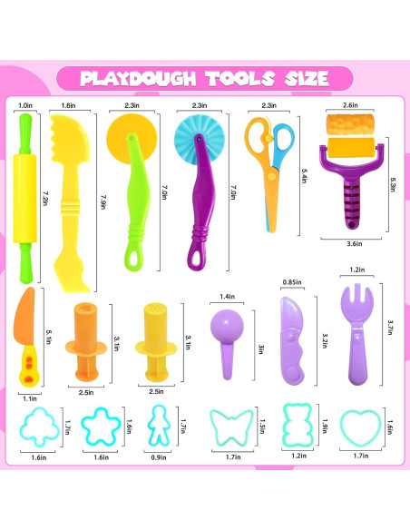Juego de Herramientas de Plastilina AWNOGKUE 18 Piezas Juego de Herramientas de Plastilina AWNOGKUE 18 Piezas