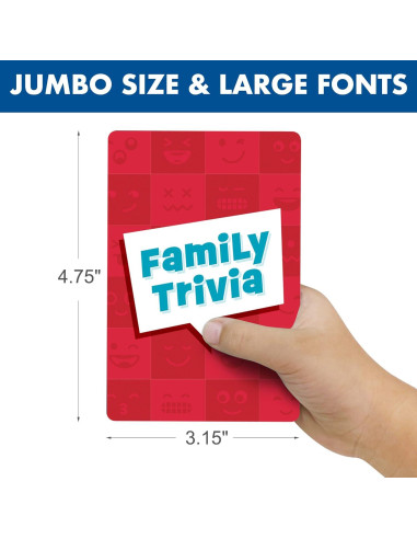 Juego de Trivia Familiar LotFancy - 60 Tarjetas Jumbo para Todas las Edades
