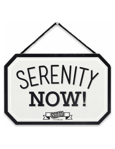 Cartel Colgante Decorativo Seinfeld Serenidad Ahora - Madera