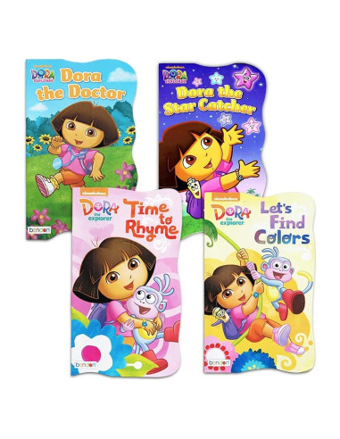 Set de Libros de Cartón Nickelodeon Dora y My Little Pony - 4 Páginas