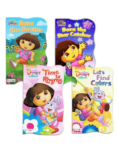 Set de Libros de Cartón Nickelodeon Dora y My Little Pony - 4 Páginas