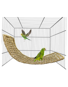 Alfombra de Hierba Marina BLSMU 76 x 18 cm Juguete para Aves