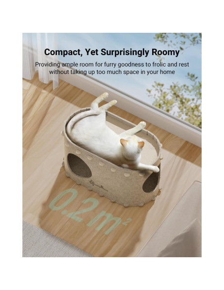 Casa para Gatos PeekaPurr DownyPaws 2 Pisos 57.9x32.8x30 cm Casa para Gatos PeekaPurr DownyPaws 2 Pisos 57.9x32.8x30 cm