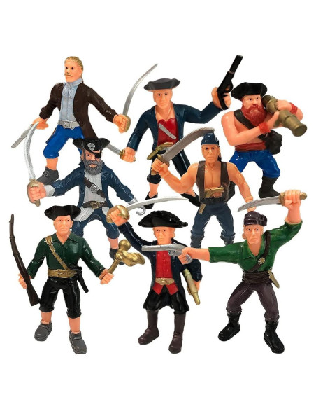 Juego de Figuras de Acción Pirata ArtCreativity - 8 Figuras 8.89 cm Juego de Figuras de Acción Pirata ArtCreativity - 8 Figuras 8.89 cm