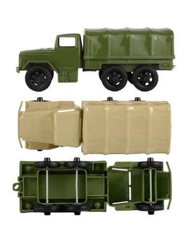 Camiones de Carga Deuce-and-a-Half TimMee - Verde OD y Tan 20.32cm