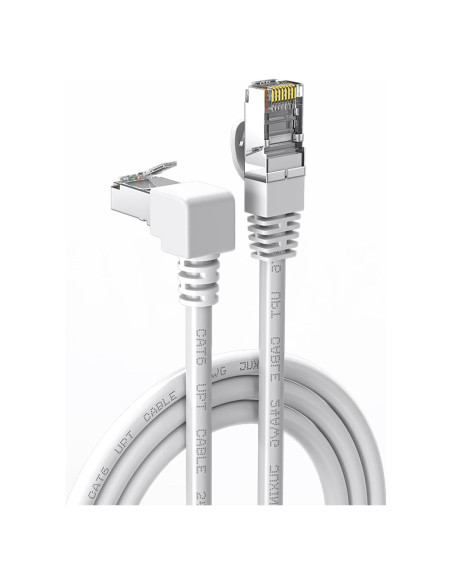 Cable Ethernet Cat6 90 Grados JUXIN 0.91M Blanco 1Gbps Cable Ethernet Cat6 90 Grados JUXIN 0.91M Blanco 1Gbps