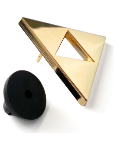 Pin de Solapa Triangular Pinsanity Dorado 2.54 cm