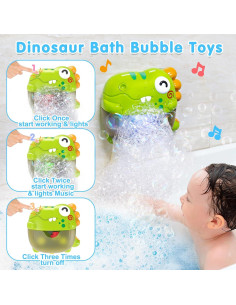 Juguetes de baño iluminados Qirtey con burbujas y música 2