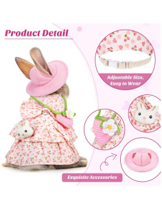 Disfraz de Conejo Weewooday para Mascotas - 10 Piezas 2