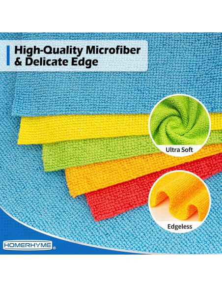 Paquete de 100 Paños de Microfibra HOMERHYME 29.2x29.2 cm Paquete de 100 Paños de Microfibra HOMERHYME 29.2x29.2 cm