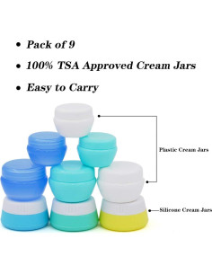 Conjunto de Contenedores de Viaje Cosywell 9 Jarras Silicona y PP 2