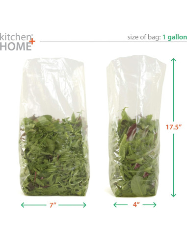 Bolsas Reutilizables Kitchen Home 30 Unidades Sin BPA 1 Galón