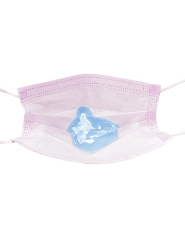 Mascarillas Desechables DC-BEAUTIFUL 100 Pcs 3 Capas Rosa