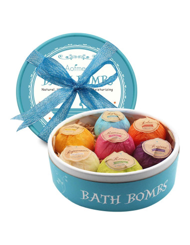 Set de 7 Bombas de Baño Aofmee Orgánicas para Regalo