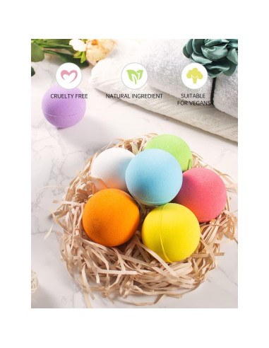 Set de 7 Bombas de Baño Aofmee Orgánicas para Regalo