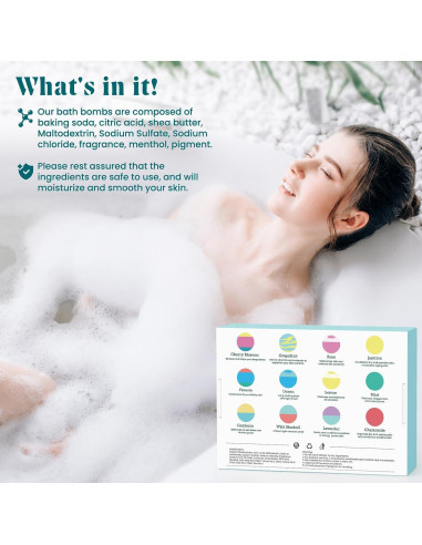 Set de 12 Bombas de Baño Naturales ZenBombs con Manteca de Karité