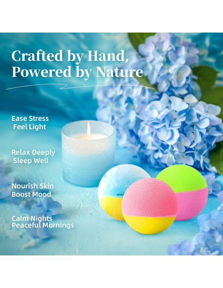 Juego de 10 Bombas de Baño RelaxRose - Hechas a Mano, 5 Aromas Juego de 10 Bombas de Baño RelaxRose - Hechas a Mano, 5 Aromas