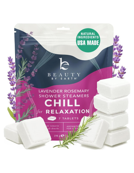 Bombas de Vapor para Ducha Beauty by Earth - Lavanda - 7 Unidades Bombas de Vapor para Ducha Beauty by Earth - Lavanda - 7 Unidades